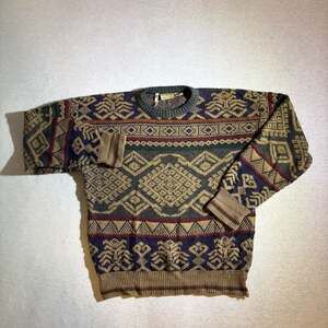 Vintage Giorgio di Firenze Made in Italy Geometric Pattern Crewneck Sweater